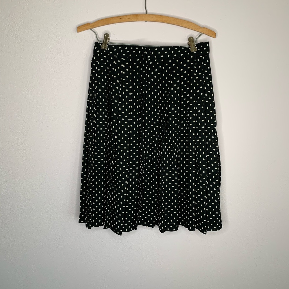 Vintage Pleated Polkadot Skirt - Picture 3 of 5